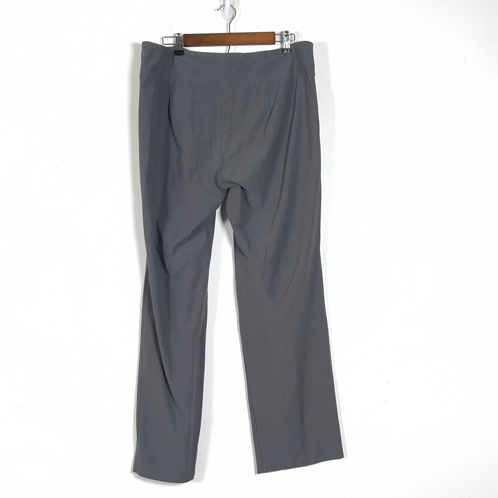 Eileen Fisher Straight Leg Pull On Pants Women XL Gray Crepe High Rise Stretch - Picture 3 of 9